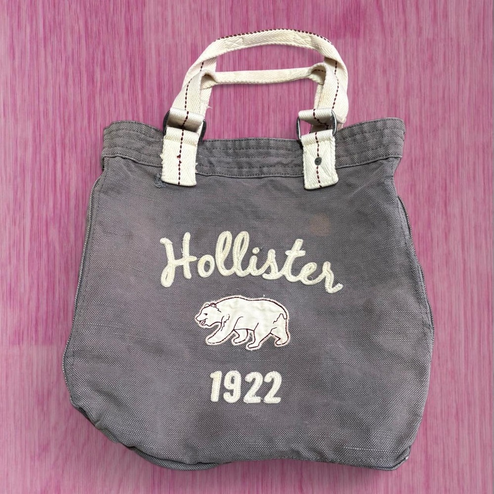 hollister 2000s bear brown tote bag